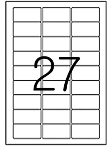 등록인라벨 27칸 (62.7*30.1mm)